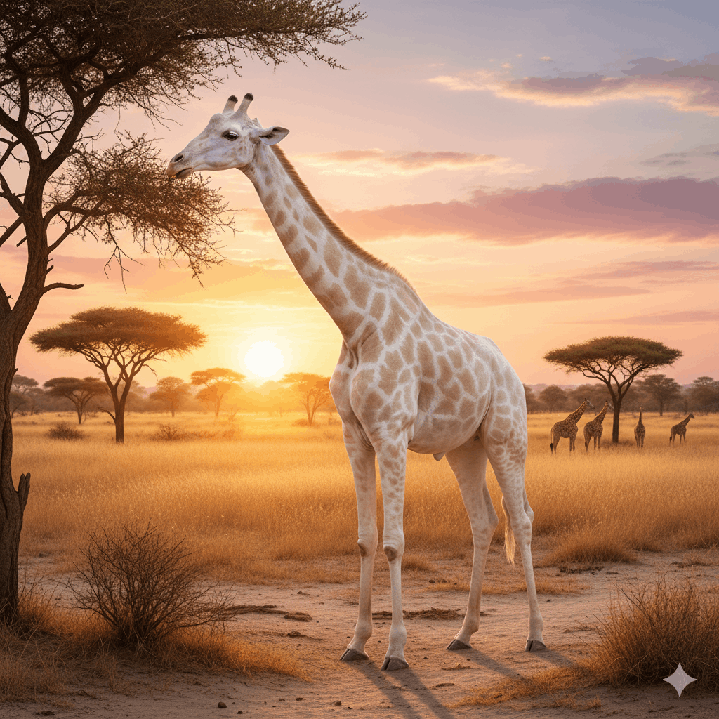 Albino Giraffe Albinismus in der Tierwelt – Ursachen, Besonderheiten und Bedeutung