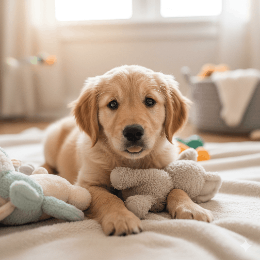 süßer Golden Retriever Welpen – Das macht sie so niedlich